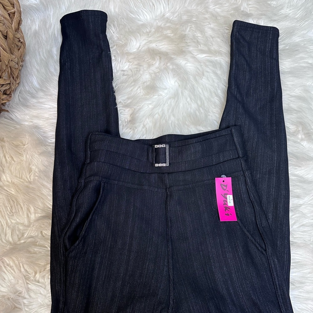 Fleece lined Stylish pull on Black Women's Pants nwt